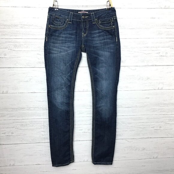 ReRock Express Women's Skinny Jeans Low Rise Stretch Size 4 length 33" - Picture 1 of 10